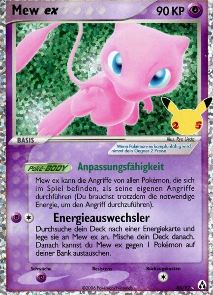 Pokemon Mew EX Deutsch 88/92 Celebrations Boosterfrisch Selten Holo