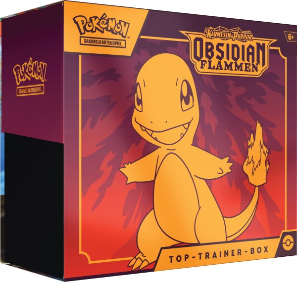 Pokemon Karmesin & Purpur Obsidian Flammen Top Trainer Box Glumanda DE