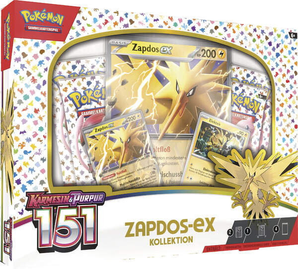 Pokémon: Karmesin & Purpur 151 – Zapdos ex Kollektion deutsch